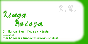 kinga moisza business card